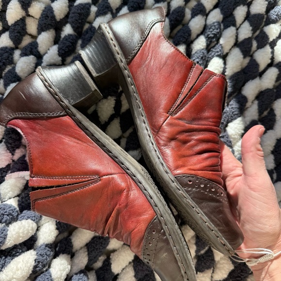 Rieker Red and Brown Women's mules - Picture 7 of 7